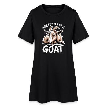Ziegen Sprüche Ziege Lustiges Ziegen Geschenk - Frauen T-Shirt-Kleid - Schwarz - Vorne