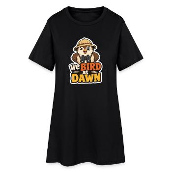Vogel bei Morgengrauen – Nous Oiseau à l’aube - Robe T-shirt Femme - noir - Devant