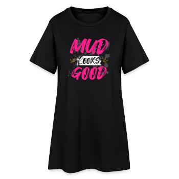 La boue est belle pour la course boueuse Schlammlauf Mud Run - Robe T-shirt Femme - noir - Devant