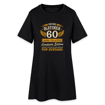 60. Geburtstag Mann Frau Limited Edition 1966 60 - Frauen T-Shirt-Kleid - Schwarz - Vorne