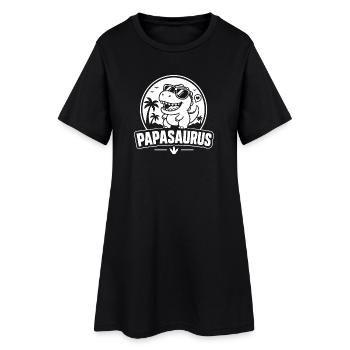 Papasaurus Palmes Lunettes - Robe T-shirt Femme - noir - Devant
