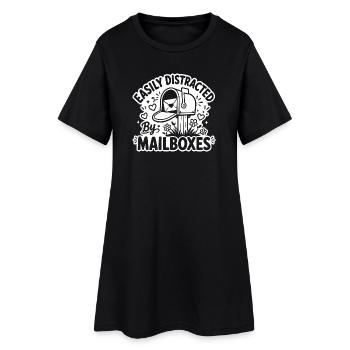 Facilement distrait par les boîtes aux lettres - Facteur - Robe T-shirt Femme - noir - Devant