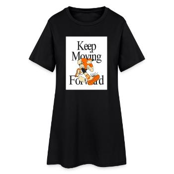 Thème en cours : Continuez d’avancer - Robe T-shirt Femme - noir - Devant