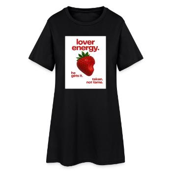 Lover Energy Strawberry Bite - Women’s T-Shirt Dress - black - Front
