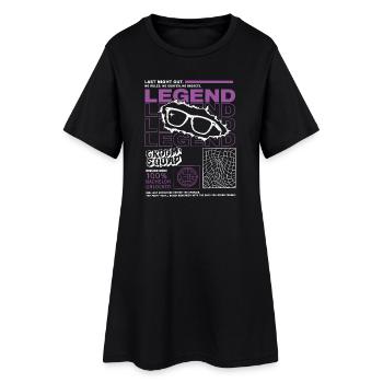 Légende de la soirée de garçon de la soirée dernière - Robe T-shirt Femme - noir - Devant