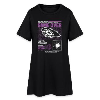 Game Over Conception de la fête de garçon - Robe T-shirt Femme - noir - Devant