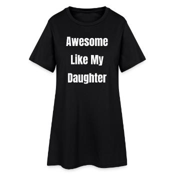 Géniale comme ma fille - Robe T-shirt Femme - noir - Devant