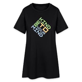 Soyez gentil avec votre esprit Logo drôle de santé mentale - Robe T-shirt Femme - noir - Devant