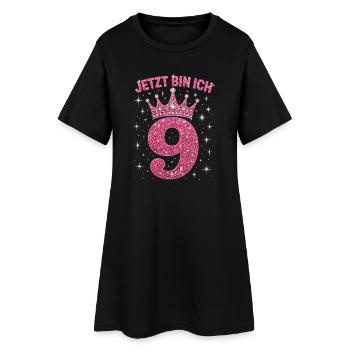  Geburtstag Jetzt bin ich 9 Jahre - Frauen T-Shirt-Kleid - Schwarz - Vorne