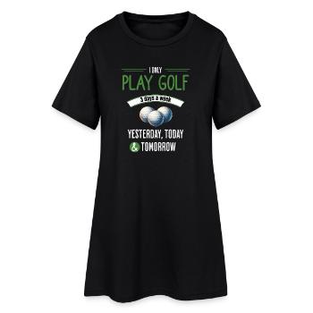 Funny Golf 3 Days A Week Sport - Women’s T-Shirt Dress - black - Front