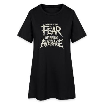 Mindset Inspired By Fear Of Average Bodybuilding - Frauen T-Shirt-Kleid - Schwarz - Vorne