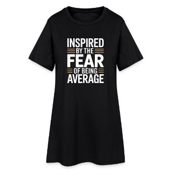 Mindset Inspired By Fear Of Average Bodybuilding - Frauen T-Shirt-Kleid - Schwarz - Vorne