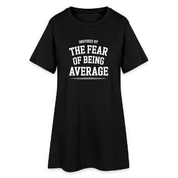 Mindset Inspired By Fear Of Average Bodybuilding - Frauen T-Shirt-Kleid - Schwarz - Vorne