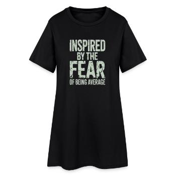 Mindset Inspired By Fear Of Average Bodybuilding - Frauen T-Shirt-Kleid - Schwarz - Vorne