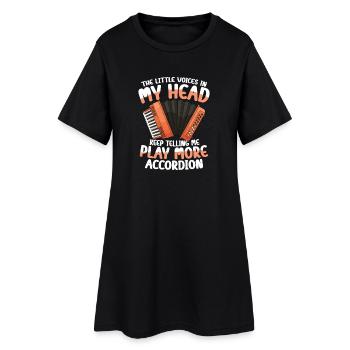 Les petites voix dans ma tête en disent plus - Robe T-shirt Femme - noir - Devant