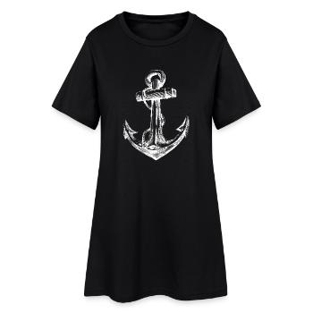 Impression Anchor Vintage Distress - Robe T-shirt Femme - noir - Devant