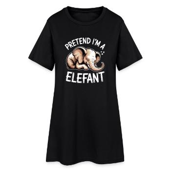 Expressions d’éléphant Éléphant Drôle d’éléphant - Robe T-shirt Femme - noir - Devant