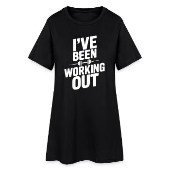 Je me suis entraîné - Robe T-shirt Femme - noir - Devant
