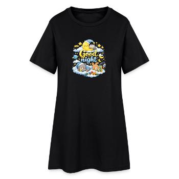 Modèle de T-shirt Sleepy Moon Good Night Kids - Robe T-shirt Femme - noir - Devant