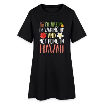 Hawaï - Robe T-shirt Femme - noir - Devant