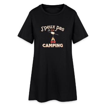 J'peux pas j'ai camping - Robe T-shirt Femme - noir - Devant