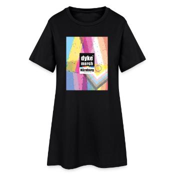 Dyke*March Nbg 2026_1 - Frauen T-Shirt-Kleid - Schwarz - Vorne