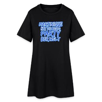 Urlaub Martinique - Frauen T-Shirt-Kleid - Schwarz - Vorne