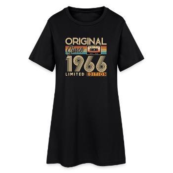 60e anniversaire, 60 ans - Robe T-shirt Femme - noir - Devant