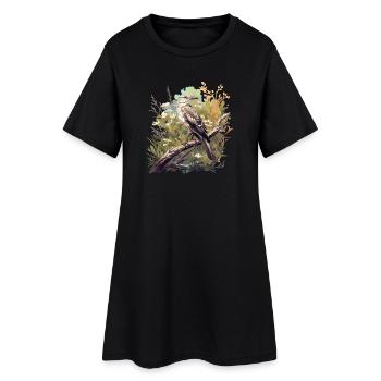 Oiseaux moqueurs Oiseaux moqueurs - Robe T-shirt Femme - noir - Devant