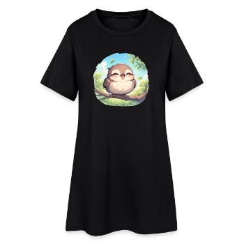 Oiseaux moqueurs Oiseaux moqueurs - Robe T-shirt Femme - noir - Devant