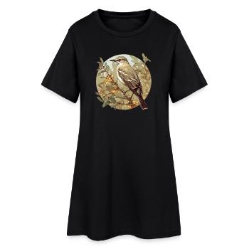 Oiseaux moqueurs Oiseaux moqueurs - Robe T-shirt Femme - noir - Devant