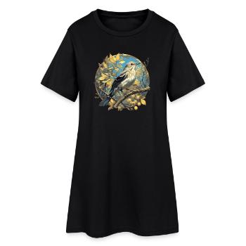 Oiseaux moqueurs Oiseaux moqueurs - Robe T-shirt Femme - noir - Devant