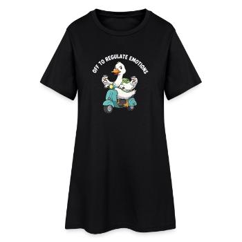 Quak Scooter Emotionsregler - Frauen T-Shirt-Kleid - Schwarz - Vorne