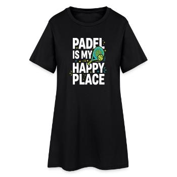 Joueuse de padel fille padel cadeau de padel tennis - Robe T-shirt Femme - noir - Devant