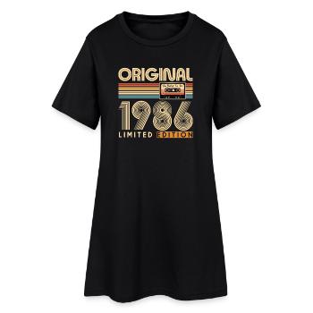 40 ans, 40e anniversaire - Robe T-shirt Femme - noir - Devant
