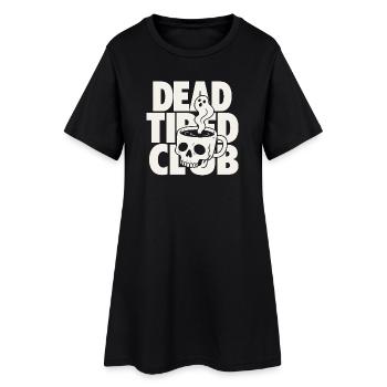 Citation du café du Dead Tired Horror Club - Robe T-shirt Femme - noir - Devant