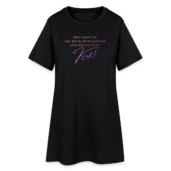 Voltigieren 600 kg Kraft – Pferdesport Geschenk - Frauen T-Shirt-Kleid - Schwarz - Vorne