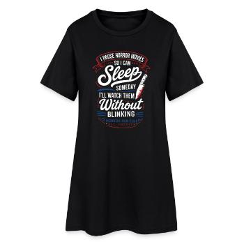 Citation drôle de films d’horreur d’entracte pour dormir - Robe T-shirt Femme - noir - Devant