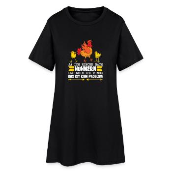 Hühnerflüsterer Huhn Hühnerhalter Hühner - Frauen T-Shirt-Kleid - Schwarz - Vorne