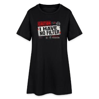 Attention : je n’ai pas de filtre sarcasme ironie humour - Robe T-shirt Femme - noir - Devant