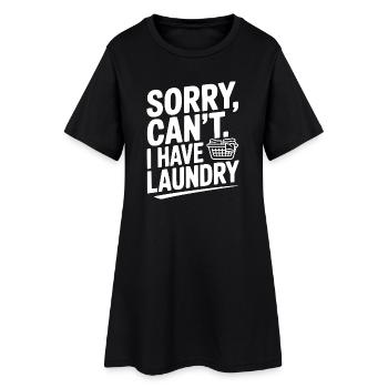 Désolé, je ne peux pas. J’ai du linge - Robe T-shirt Femme - noir - Devant