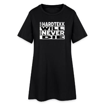 hardtekk will - Frauen T-Shirt-Kleid - Schwarz - Vorne