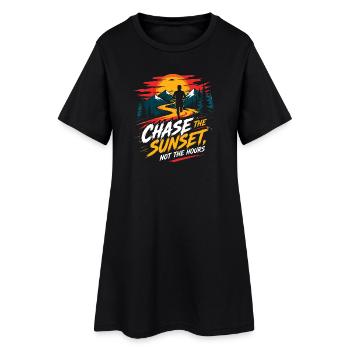 0138 - Robe T-shirt Femme - noir - Devant