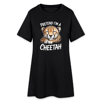 Gepard Sprüche Gepard Lustiges Gepard Geschenk - Frauen T-Shirt-Kleid - Schwarz - Vorne