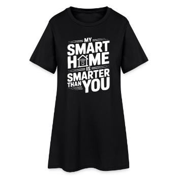 Ma maison intelligente est plus intelligente que toi - Robe T-shirt Femme - noir - Devant
