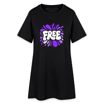 Libre Splash Violet - Robe T-shirt Femme - noir - Devant