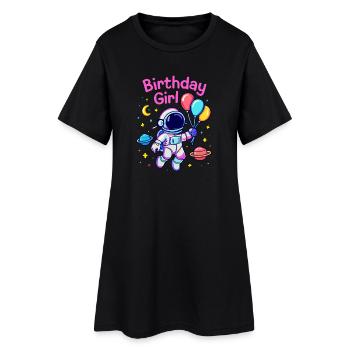 Fille d’anniversaire - Robe T-shirt Femme - noir - Devant