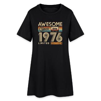 50. Geburtstag, 50 Jahre - Frauen T-Shirt-Kleid - Schwarz - Vorne