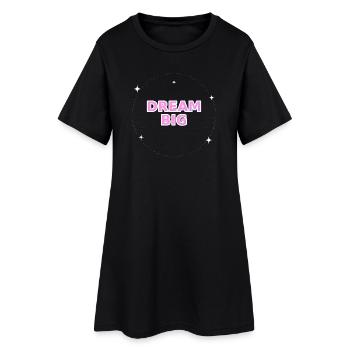 Typographie de Dream Big Pink - Robe T-shirt Femme - noir - Devant