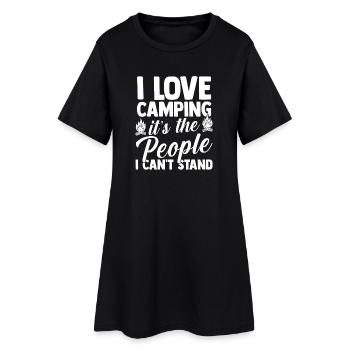 Camping Bonfire Camp Life Forest Camper - Frauen T-Shirt-Kleid - Schwarz - Vorne